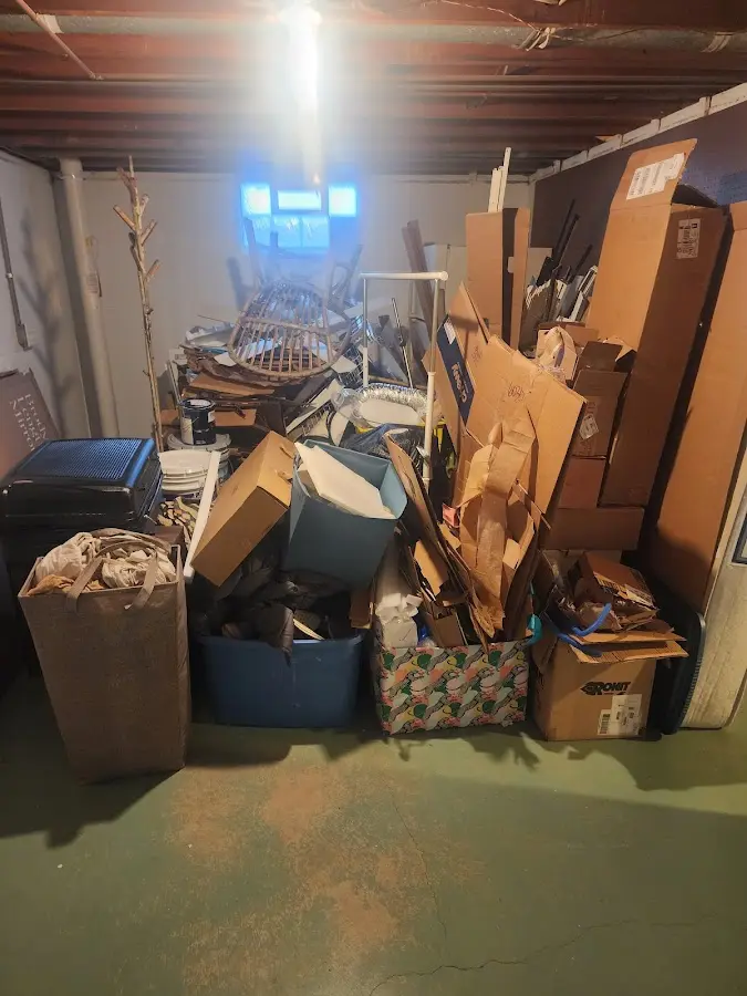 Roll-off dumpster container at job site for 8 Yard Dumpster Rental in Haltom City